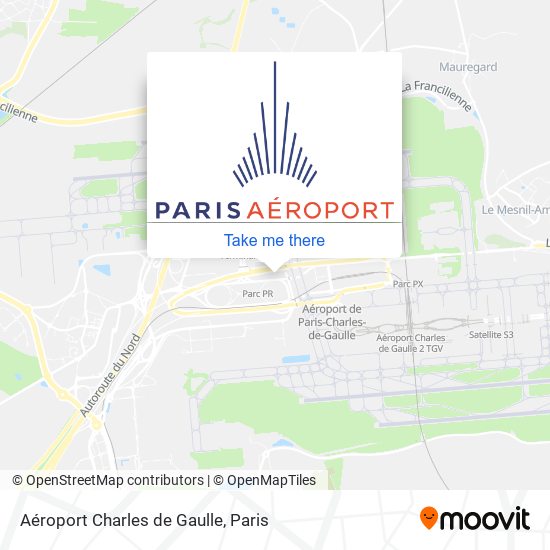 Mapa Aéroport Charles de Gaulle