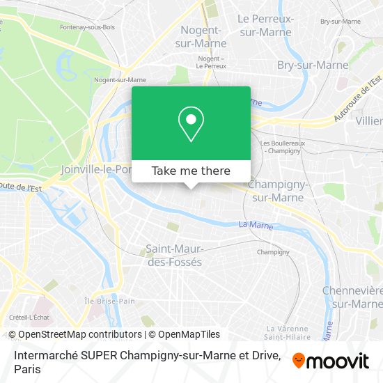 Intermarché SUPER Champigny-sur-Marne et Drive map
