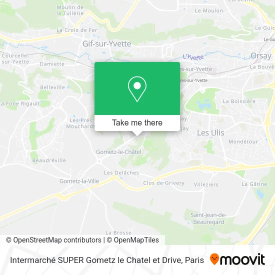 Intermarché SUPER Gometz le Chatel et Drive map