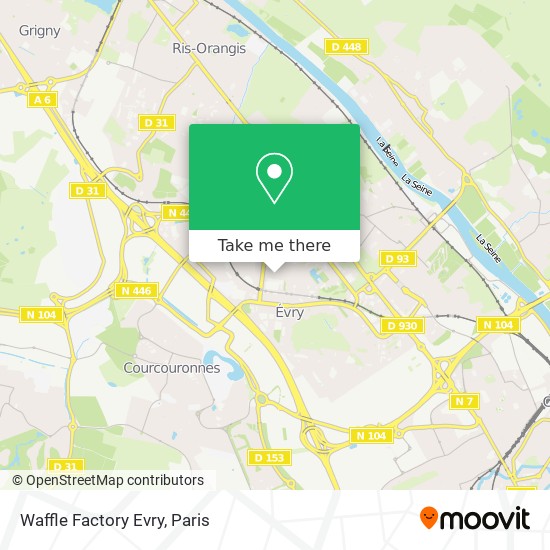 Waffle Factory Evry map