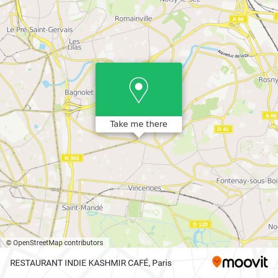 RESTAURANT INDIE KASHMIR CAFÉ map