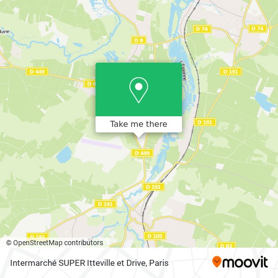 Intermarché SUPER Itteville et Drive map