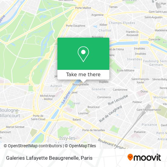 Galeries Lafayette Beaugrenelle map
