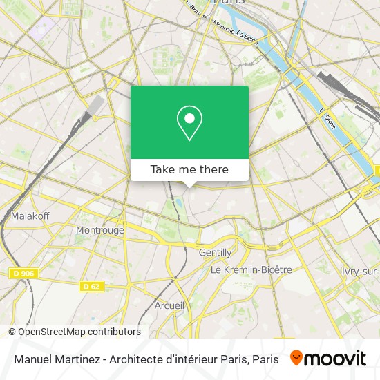 Manuel Martinez - Architecte d'intérieur Paris map