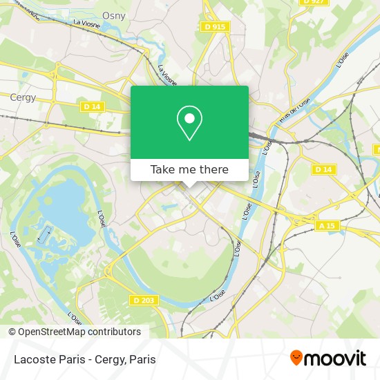 Lacoste Paris - Cergy map