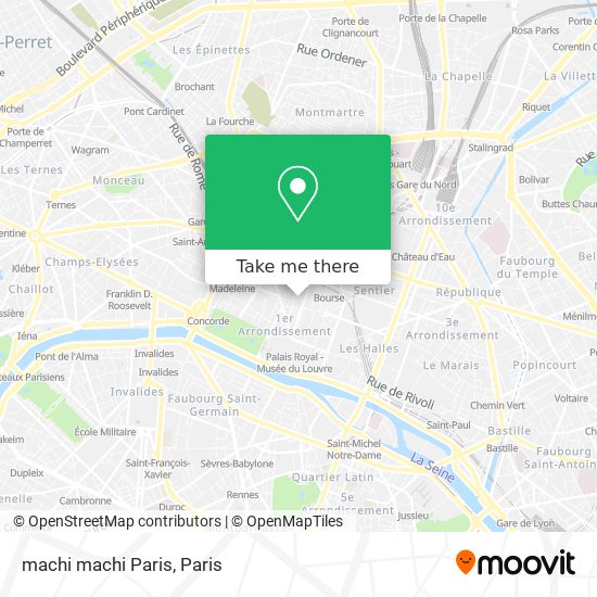 Mapa machi machi Paris