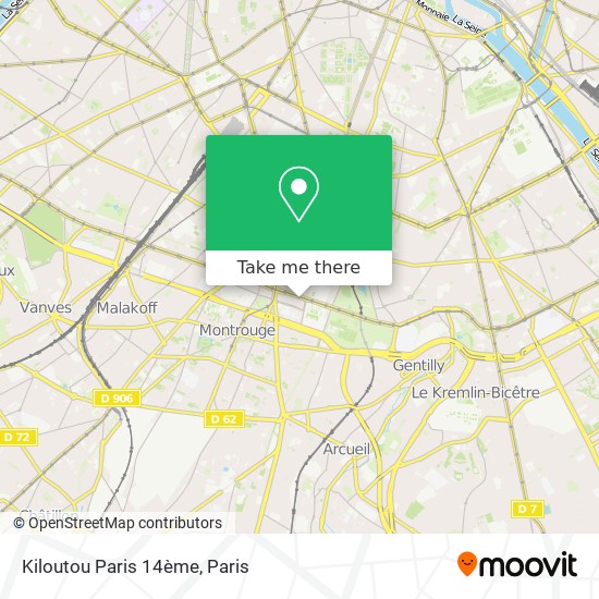 Mapa Kiloutou Paris 14ème