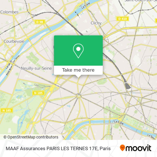 MAAF Assurances PARIS LES TERNES 17E map