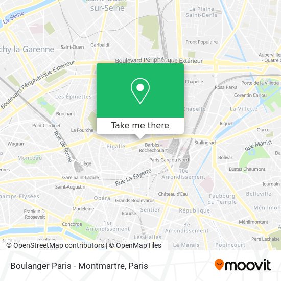 Mapa Boulanger Paris - Montmartre