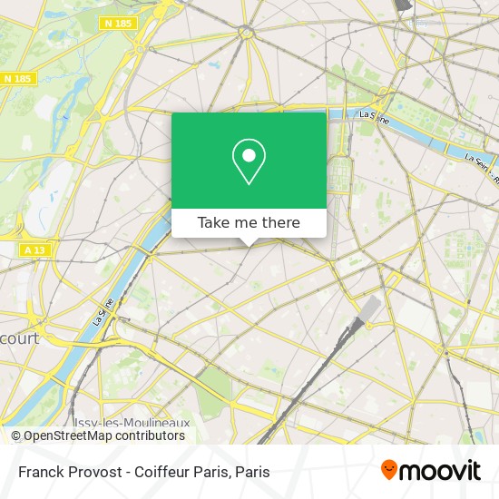 Mapa Franck Provost - Coiffeur Paris