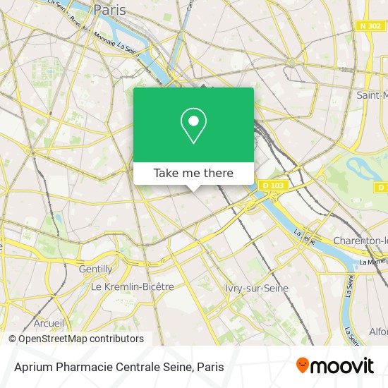 Mapa Aprium Pharmacie Centrale Seine