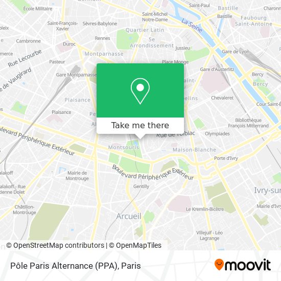 Pôle Paris Alternance (PPA) map