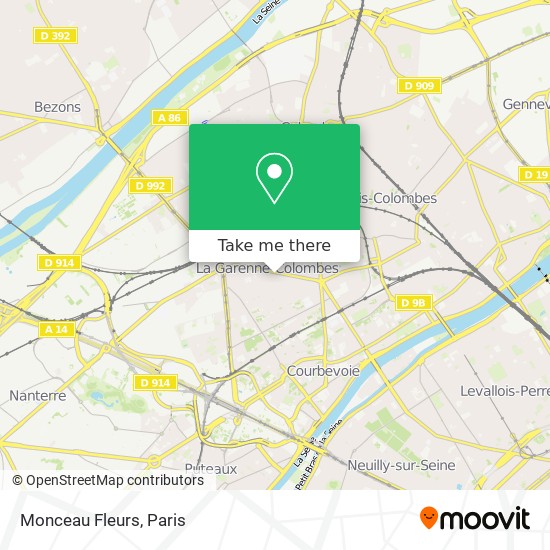 Monceau Fleurs map