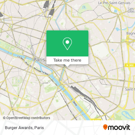 Burger Awards map