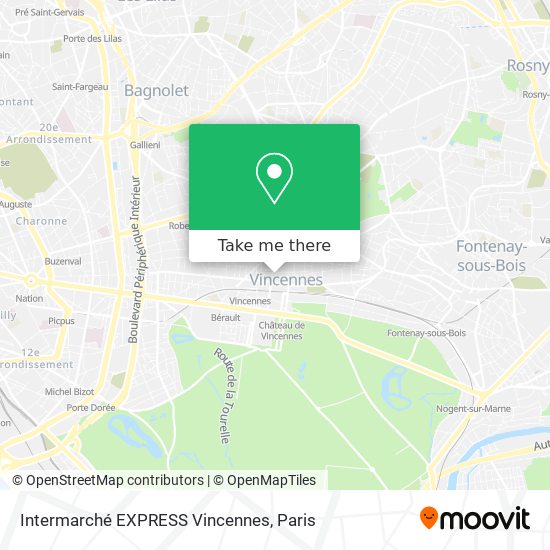 Mapa Intermarché EXPRESS Vincennes