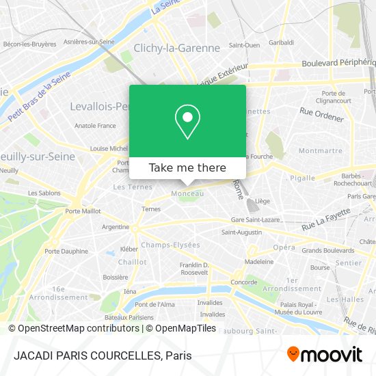 Mapa JACADI PARIS COURCELLES