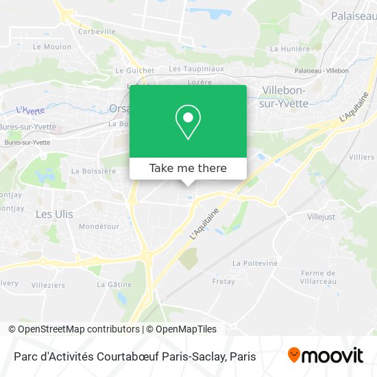 Mapa Parc d'Activités Courtabœuf Paris-Saclay