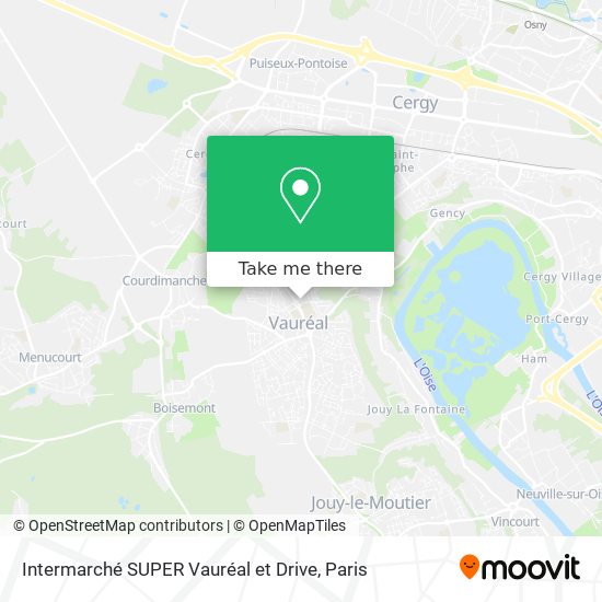 Mapa Intermarché SUPER Vauréal et Drive