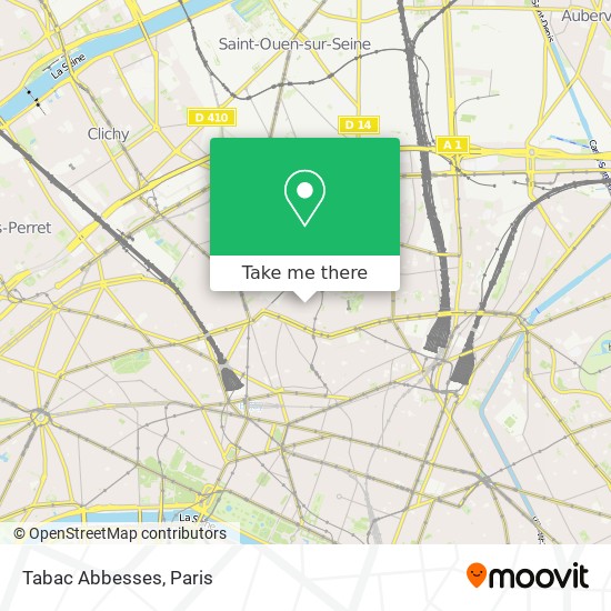 Tabac Abbesses map