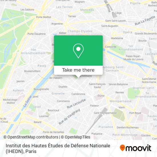 Institut des Hautes Études de Défense Nationale (IHEDN) map