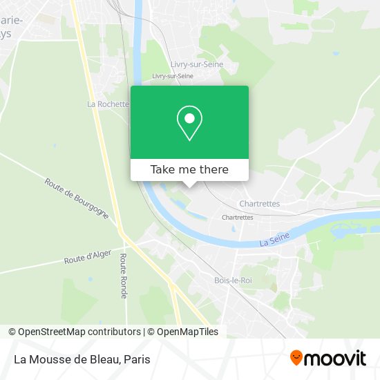 La Mousse de Bleau map