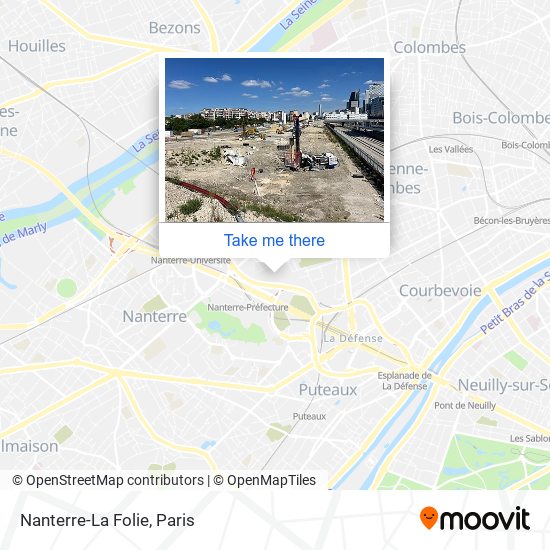 Nanterre-La Folie map
