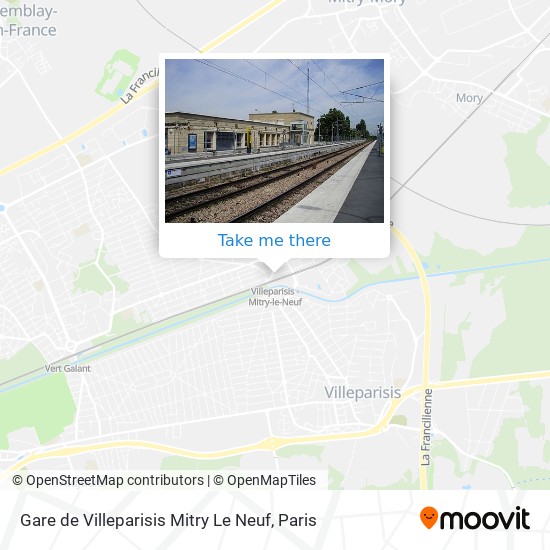 Mapa Gare de Villeparisis Mitry Le Neuf