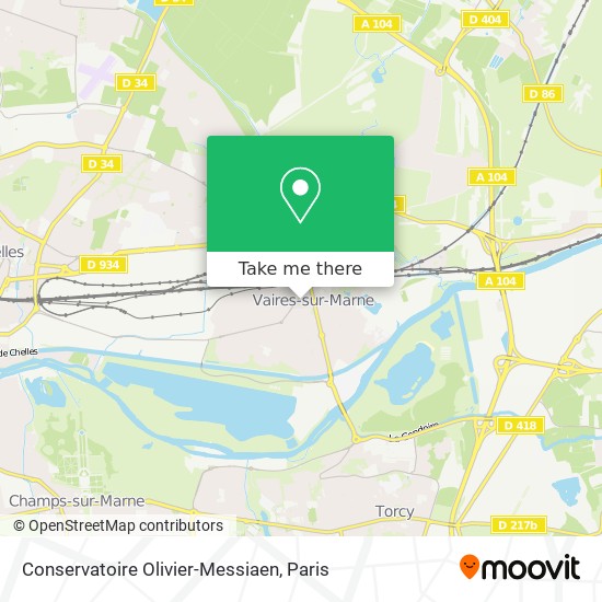 Mapa Conservatoire Olivier-Messiaen