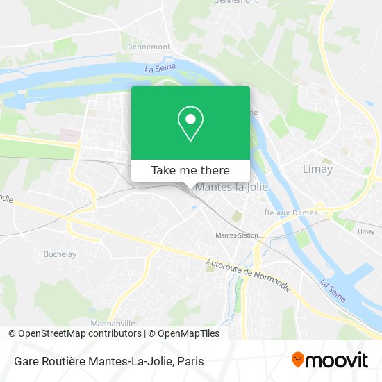 Mapa Gare Routière Mantes-La-Jolie
