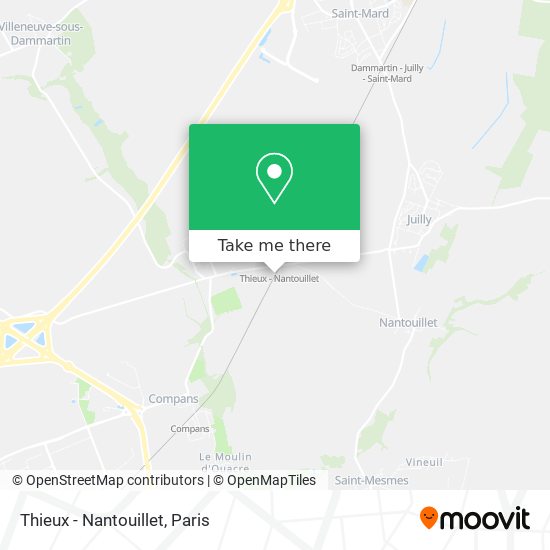 Mapa Thieux - Nantouillet