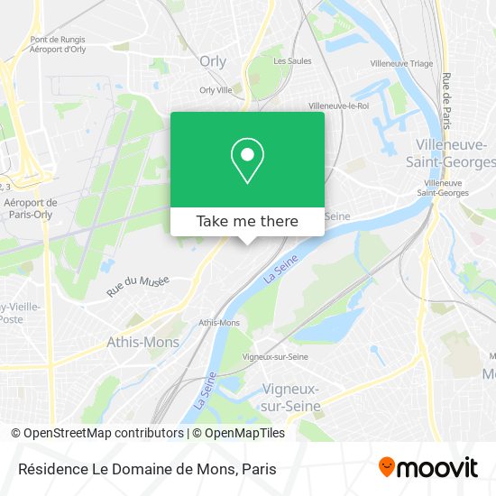 Mapa Résidence Le Domaine de Mons