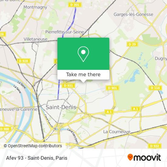 Mapa Afev 93 - Saint-Denis