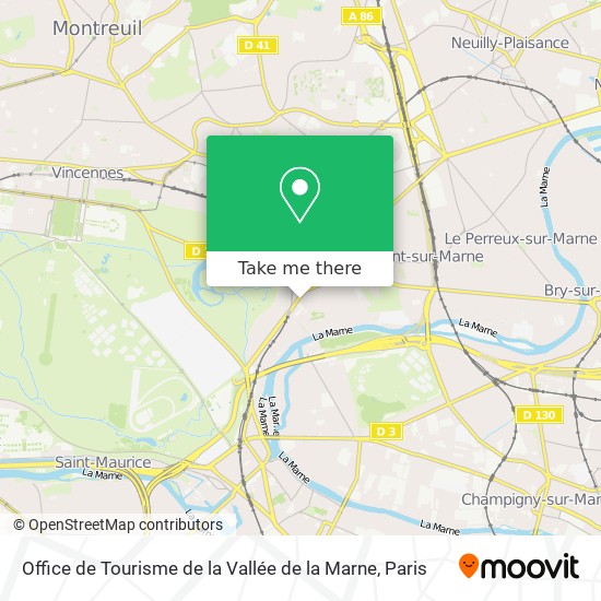 Office de Tourisme de la Vallée de la Marne map