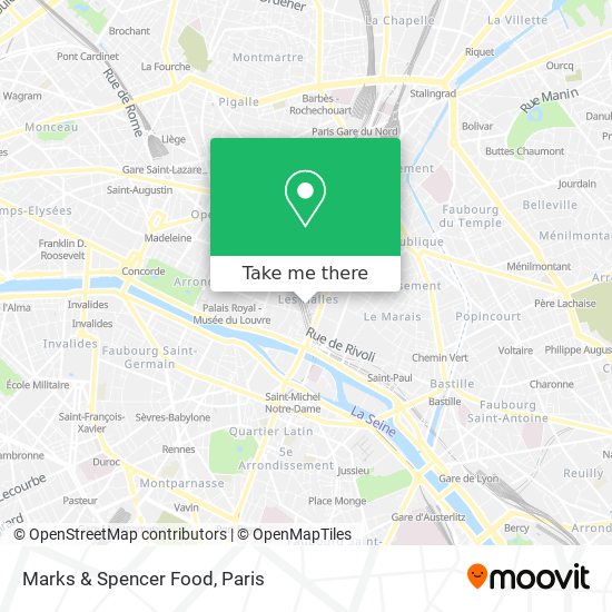 Marks & Spencer Food map