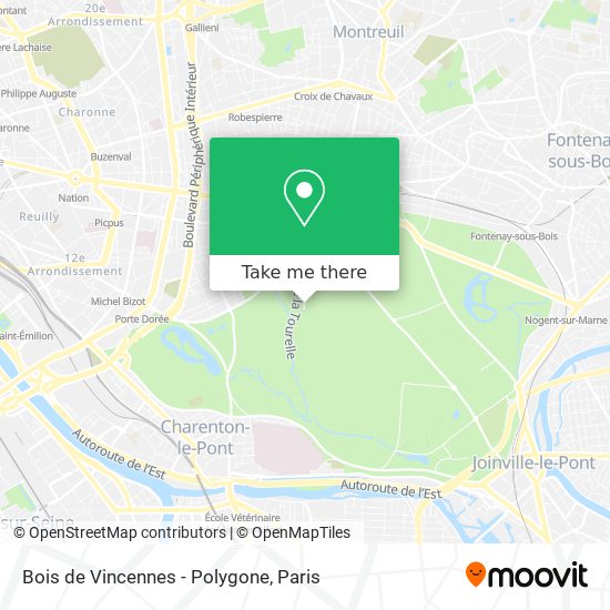 Mapa Bois de Vincennes - Polygone