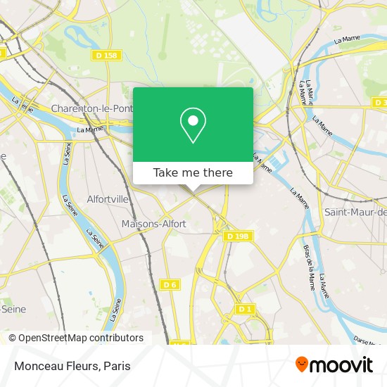 Mapa Monceau Fleurs