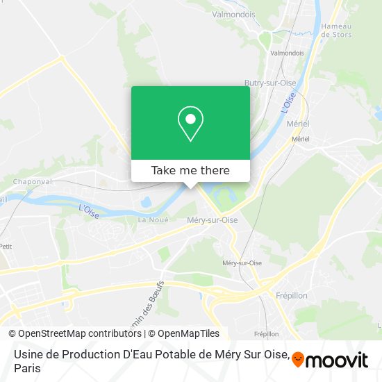 Usine de Production D'Eau Potable de Méry Sur Oise map