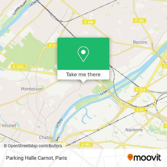 Mapa Parking Halle Carnot