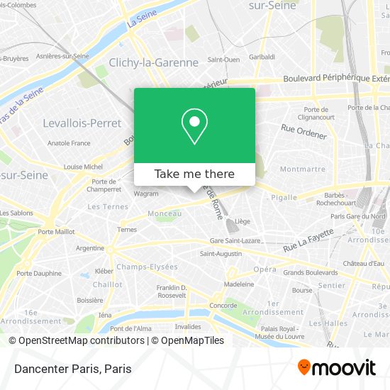 Dancenter Paris map