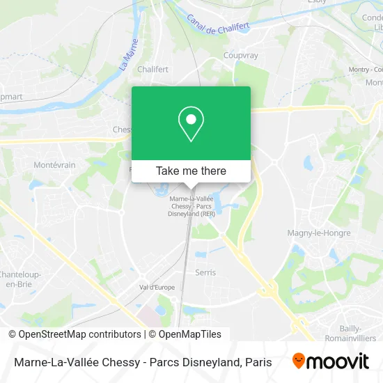 Marne-La-Vallée Chessy - Parcs Disneyland map