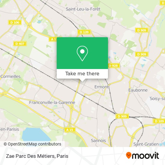 Zae Parc Des Métiers map