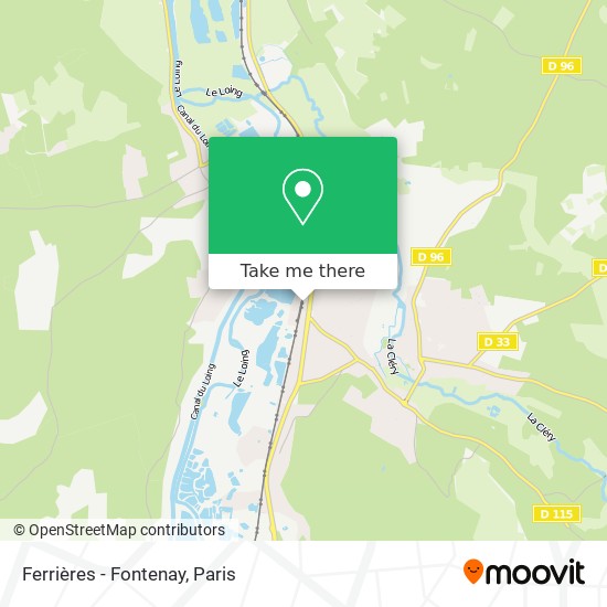 Mapa Ferrières - Fontenay