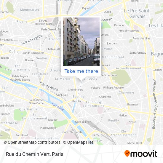 Mapa Rue du Chemin Vert