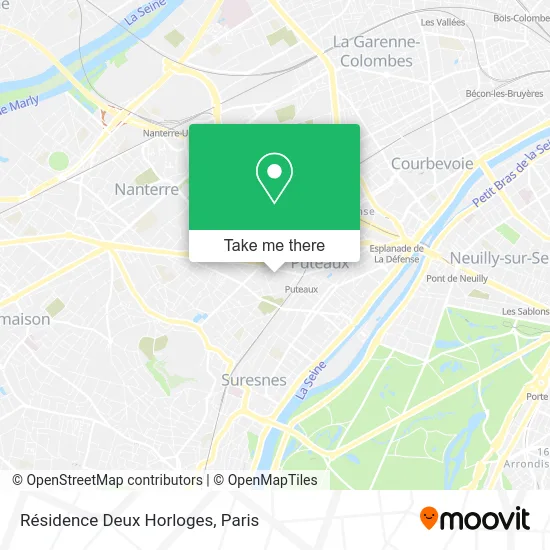 Résidence Deux Horloges map