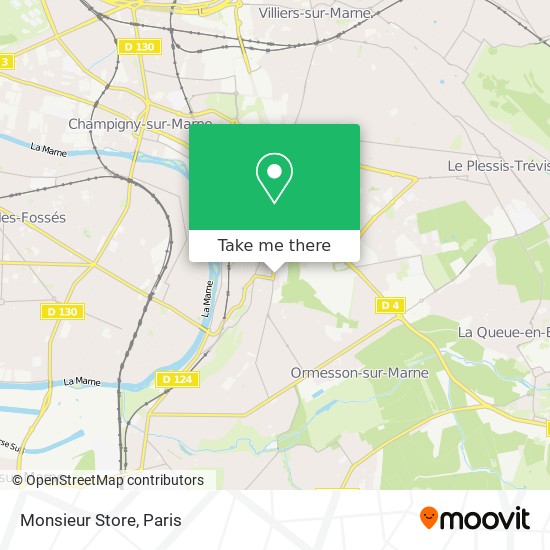 Monsieur Store map