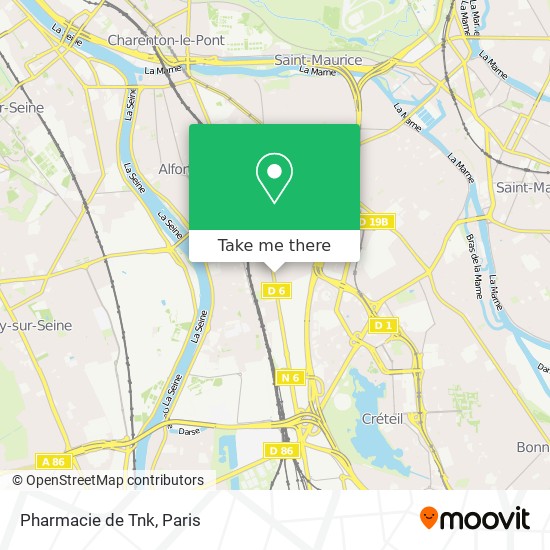 Mapa Pharmacie de Tnk