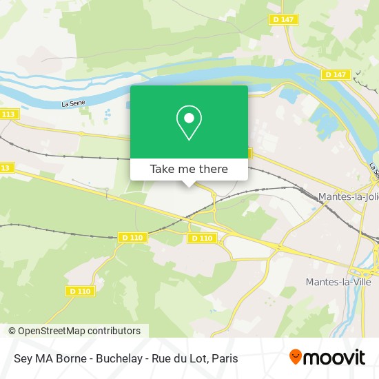 Sey MA Borne - Buchelay - Rue du Lot map