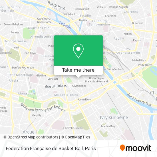 Mapa Fédération Française de Basket Ball