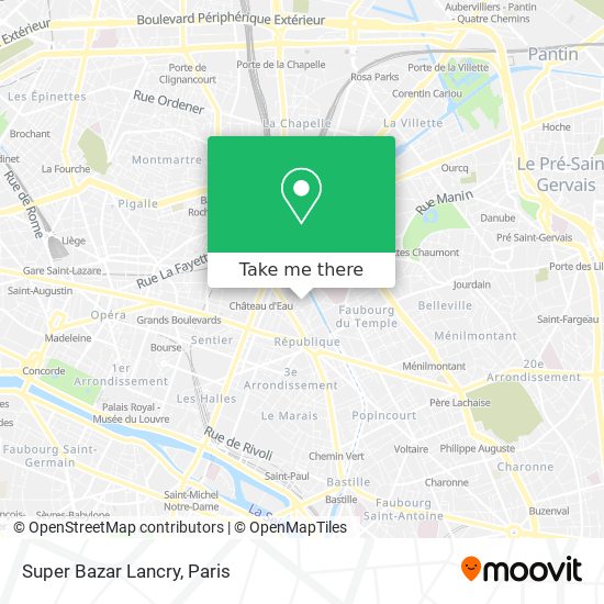 Super Bazar Lancry map