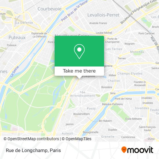Rue de Longchamp map